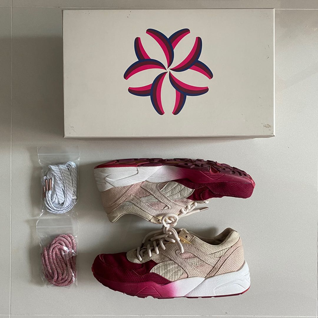 Puma R698 Sakura Kith Ronnie Fieg US8 Men s Fashion Footwear Sneakers on Carousell