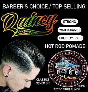 Quincy Premium Pomade Hot Rod Hotrod Limited Edition Strong Hold Water based