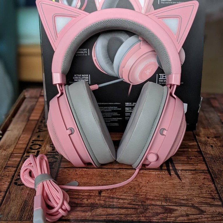 Razer Kraken Kitty RGB USB Gaming Headset, Audio, Headphones & Headsets