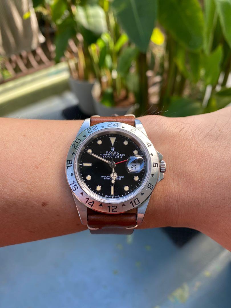 Rolex explorer 2 16570 black tritium 