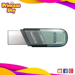 SanDisk iXpand Flip 256GB Dual OTG USB 3.1 Flash Drive w Lightning and USB A Connectors SDIX90N-256G