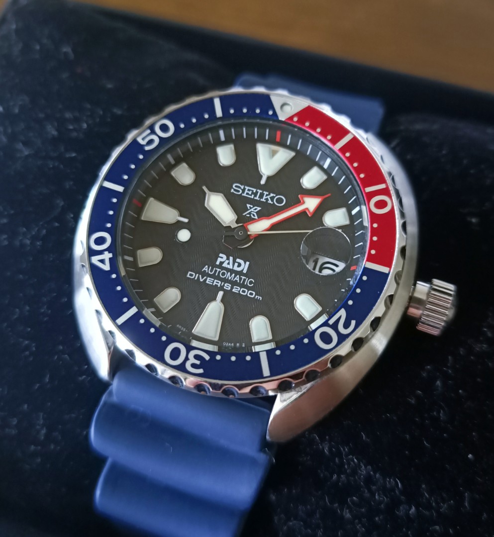 Seiko Padi Mini Turtle Pepsi Automatic Dive Watch SRPC41K1, Men's Fashion,  Watches & Accessories, Watches on Carousell