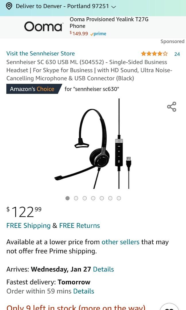 Sennheiser SC 630 (Category: Headphones & Headsets) located in Quezon City. Submitted by versa_electronics (Listing ID 1064472628, Image 3). Description: Sennheiser SC 630 Brandnew Free same day delivery within NCR Can arrange COD via LBC for Provinces.