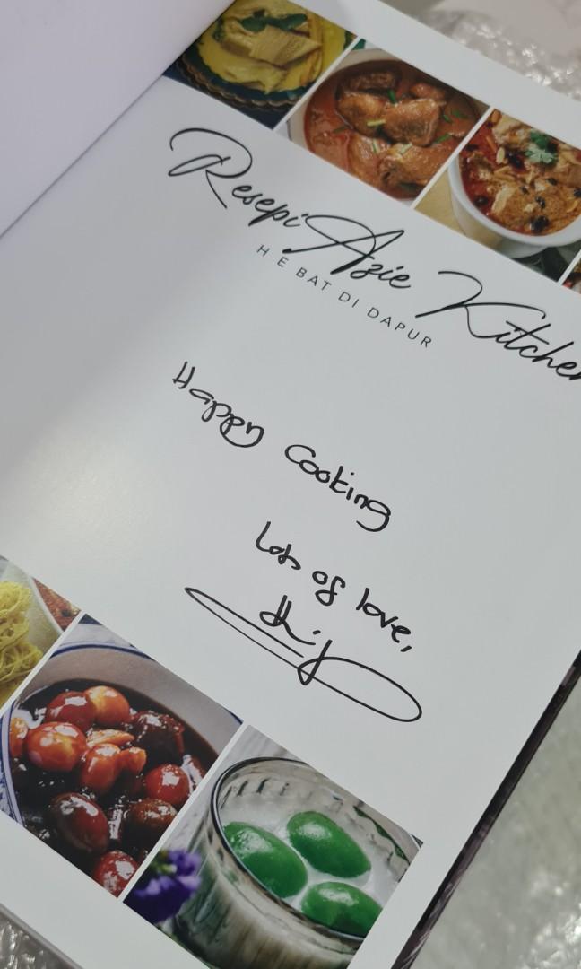 Signed Buku Resepi Azie Kitchen Hebat Di Dapur Recipe Book Books Stationery Books On Carousell