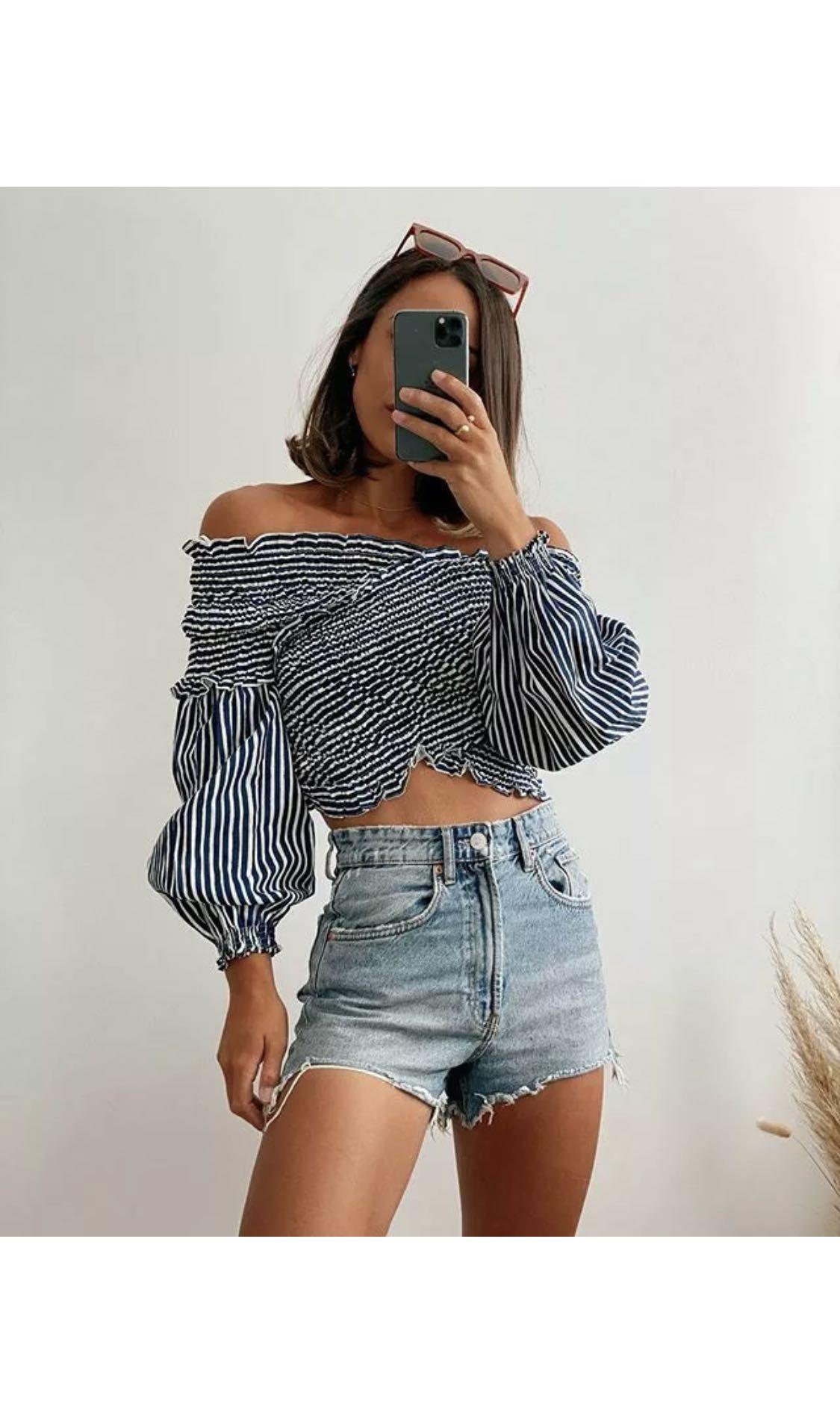 Zara smocked top clearance