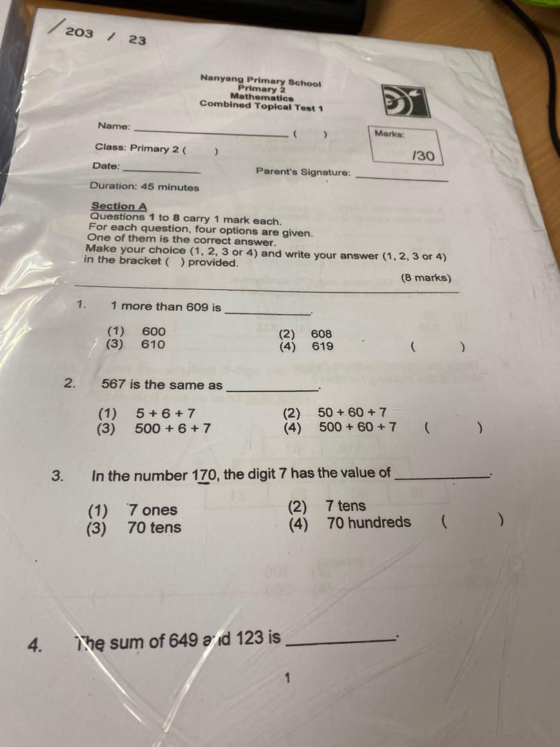 Top School Exam Paper Hobbies Toys Books Magazines Assessment Books On Carousell