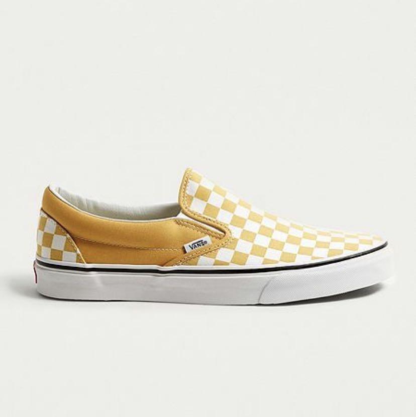 yellow vans checkered