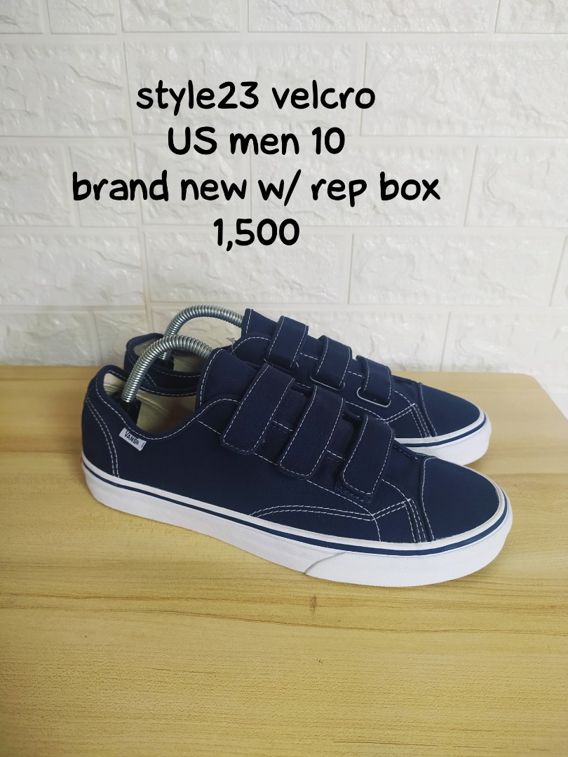 vans velcro navy