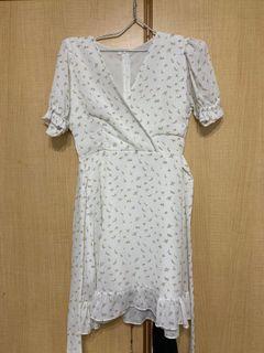 White Floral Tea Dress