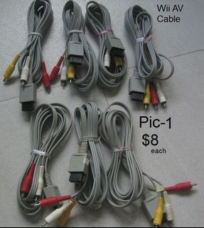 Wii Av Cable Wii Sensor Bar Wii Power Adapter Wii Full Set 24 Jan Electronics Others On Carousell