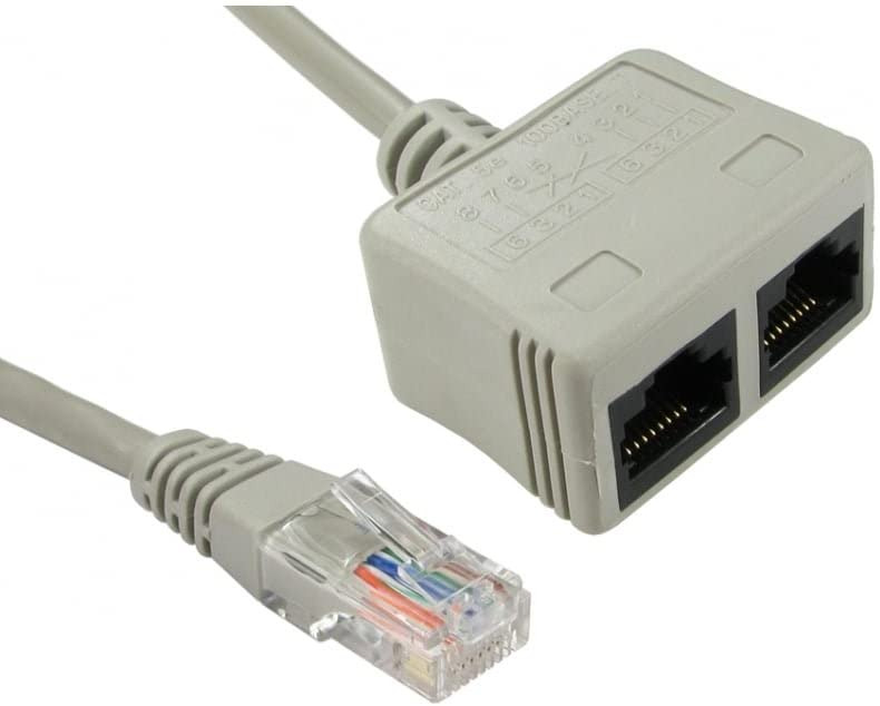 World of Data RJ45 Network Economiser - 1 x RJ45 (Male) to 2 x RJ45 ...