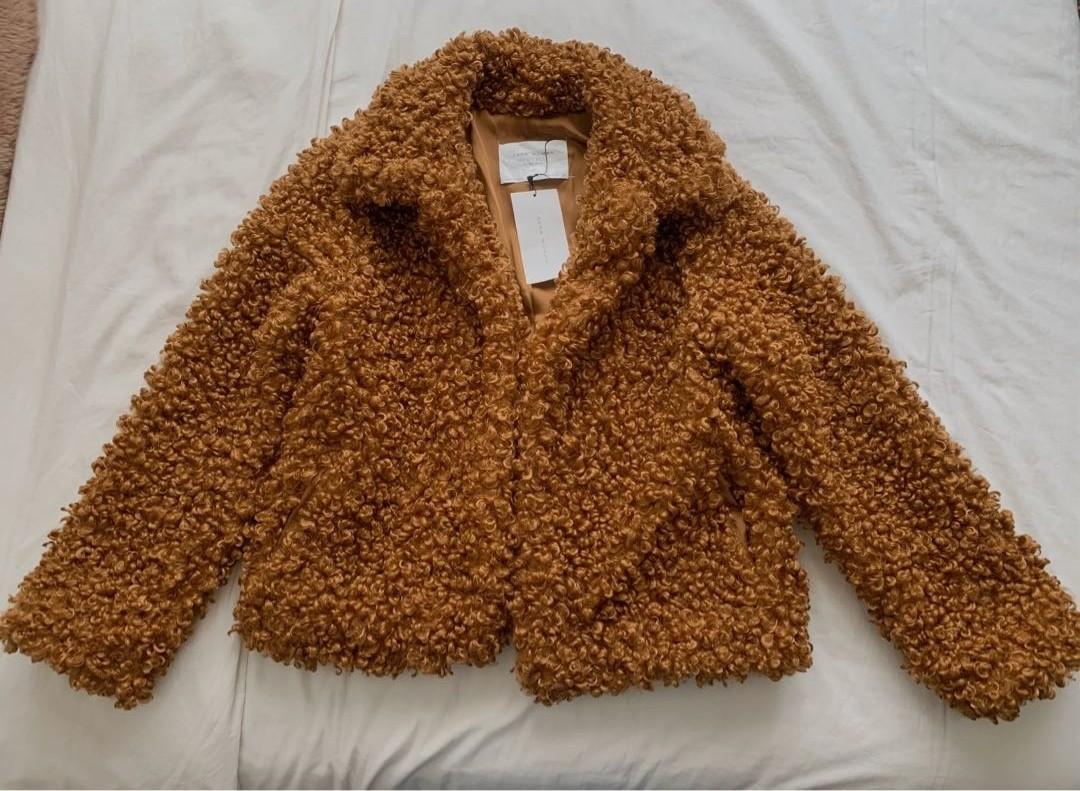 Teddy bear store fur coat zara