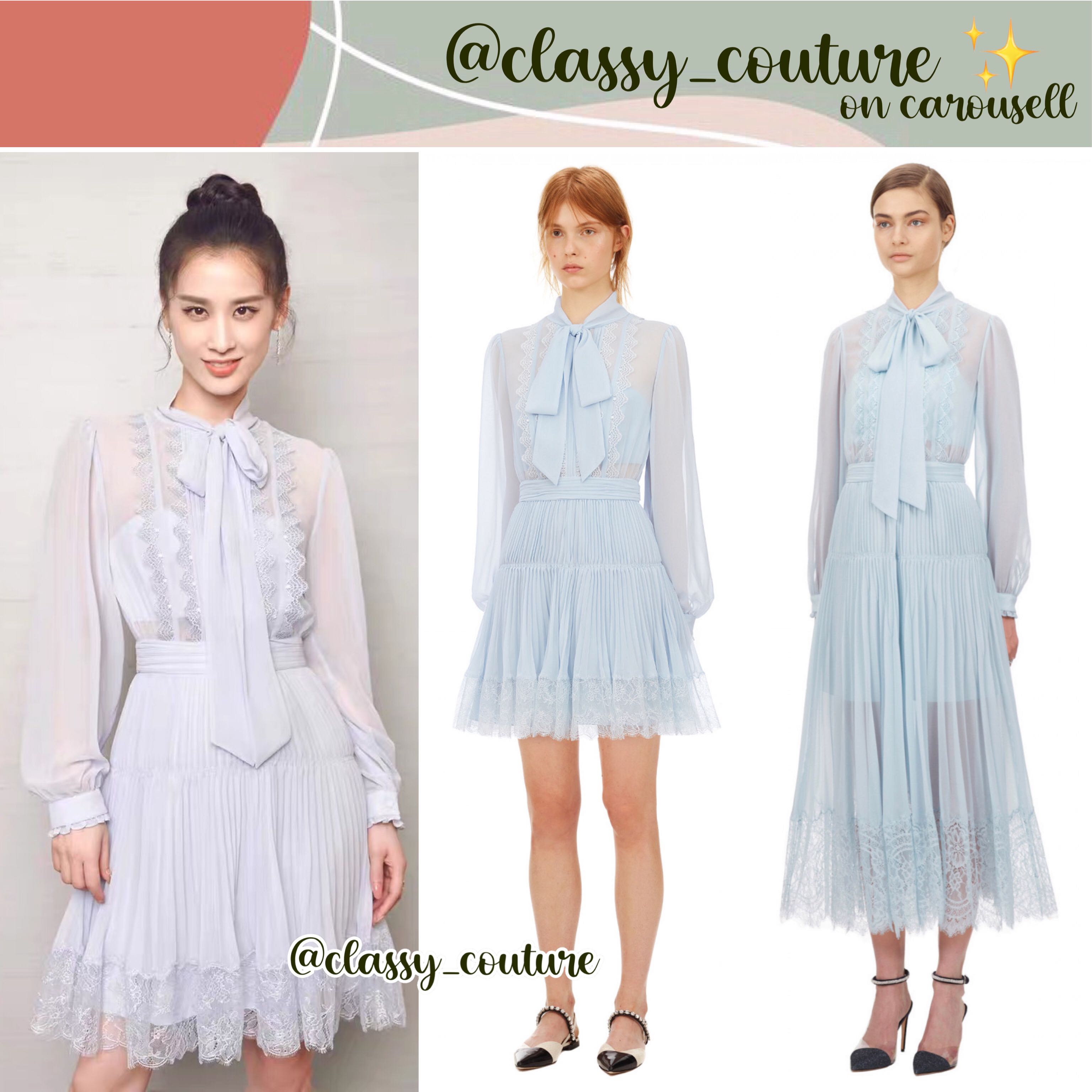 pale blue chiffon trimmed dress Elegant Light Blue Pretty Sequin Dress - Chiffon Dress with Embellished Bodice main image 1