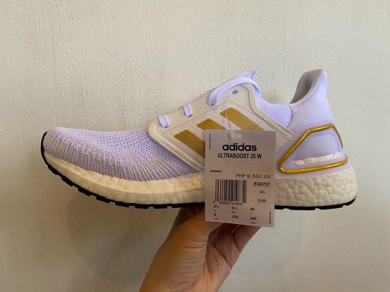 Reduced Price]Adidas ULTRABOOST 20 SHOES (Womens) White Gold