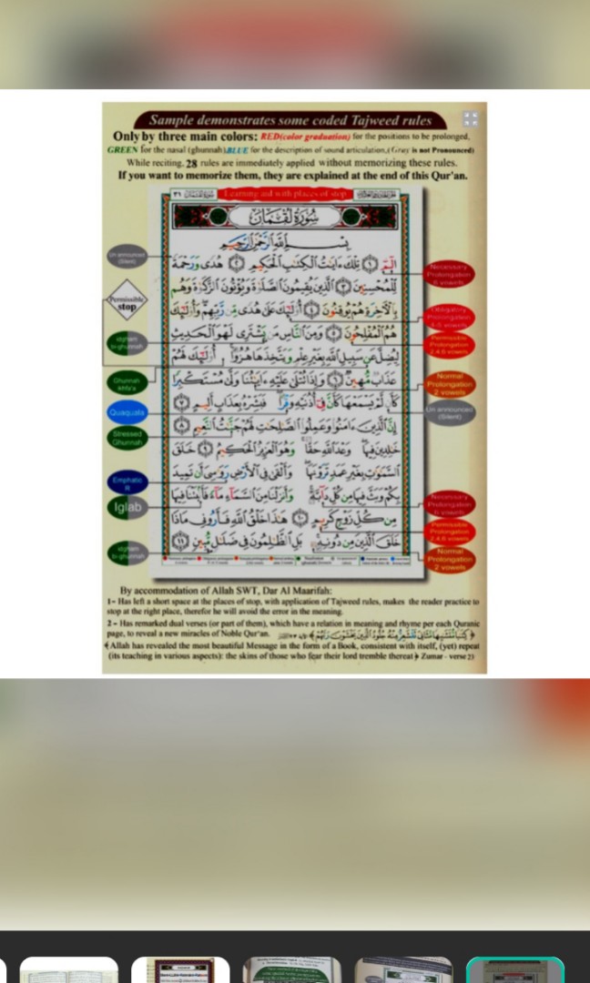 Alquran Tajweed Alquran English Translation Colour Coded Topical Index Everything Else On Carousell