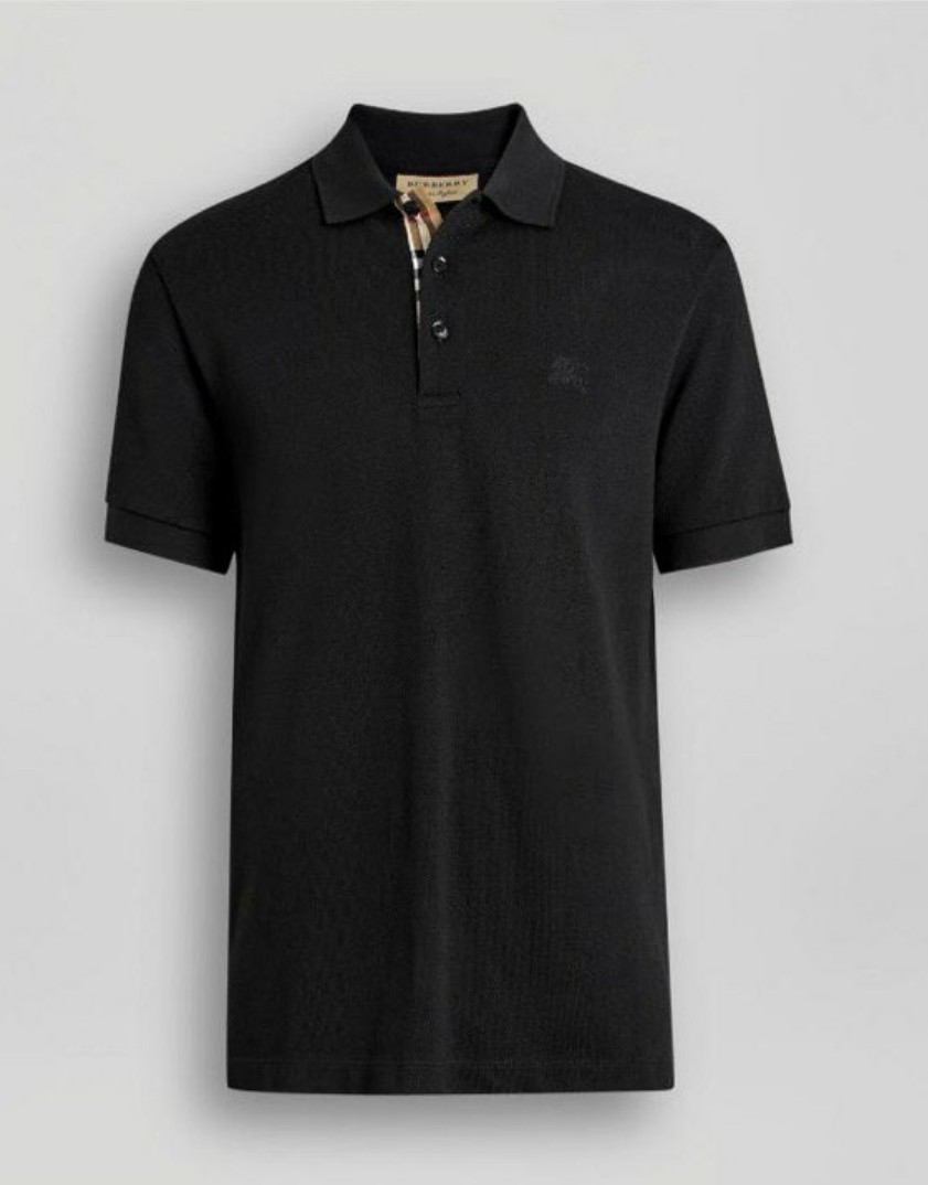 Burberry polo shirt black new arrivals