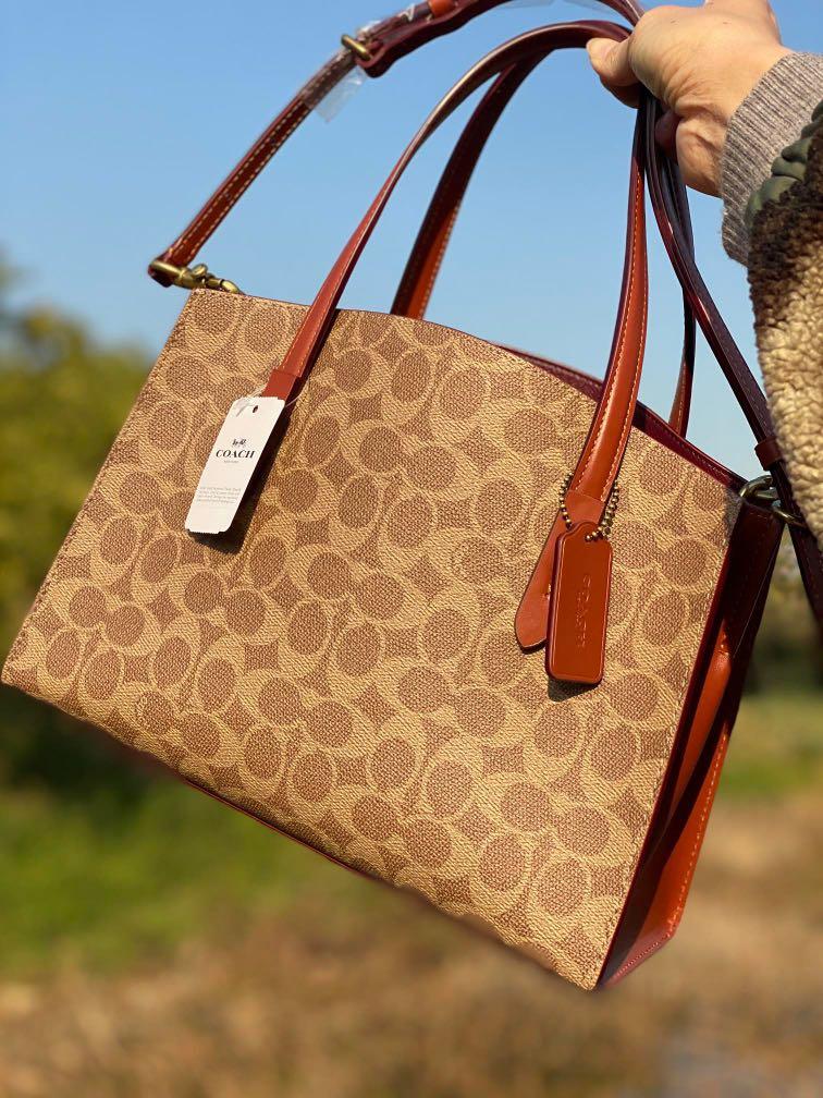 Coach charlie signature hotsell canvas carryall tote