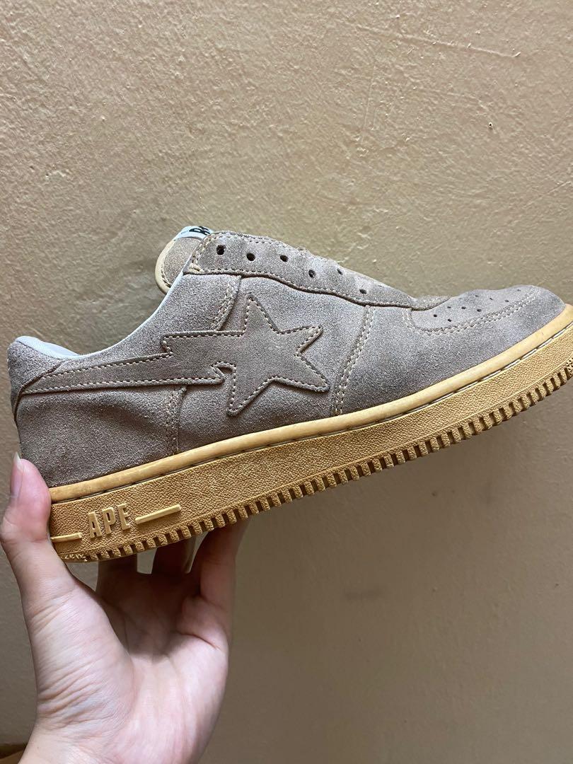 Bapesta grey suede, Mens Fashion, Footwear, Sneakers on Carousell
