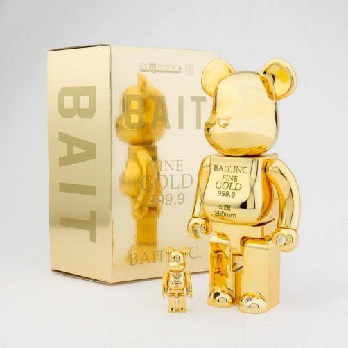 Bearbrick bait gold clearance