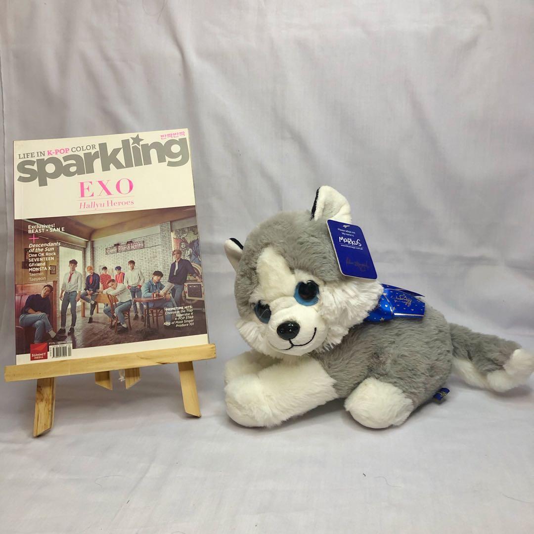Blue magic wolf stuffed toy top
