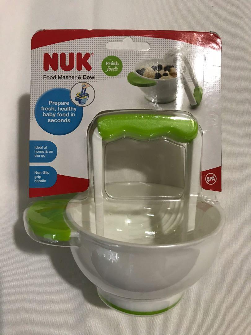 Bn Nuk Food Masher Bowl Babies Kids Nursing Feeding Weaning Toddler Feeding On Carousell