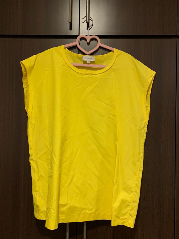 yellow calvin klein top