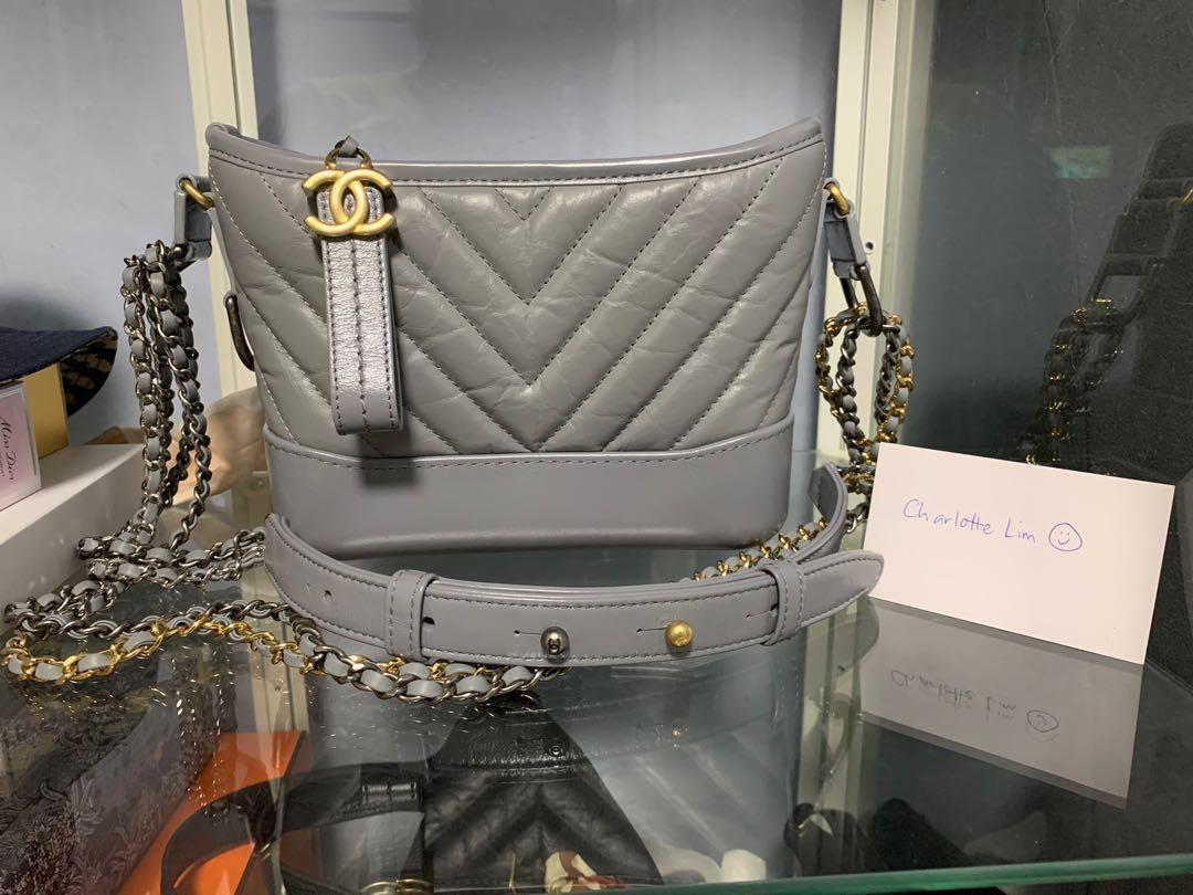 Chanel gabrielle top bag grey