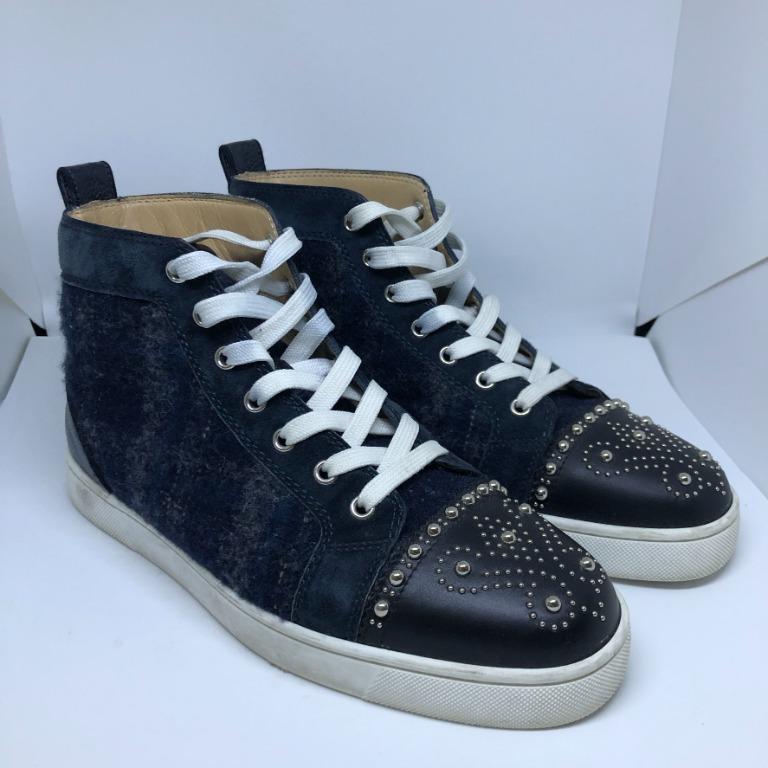 black high top christian louboutin