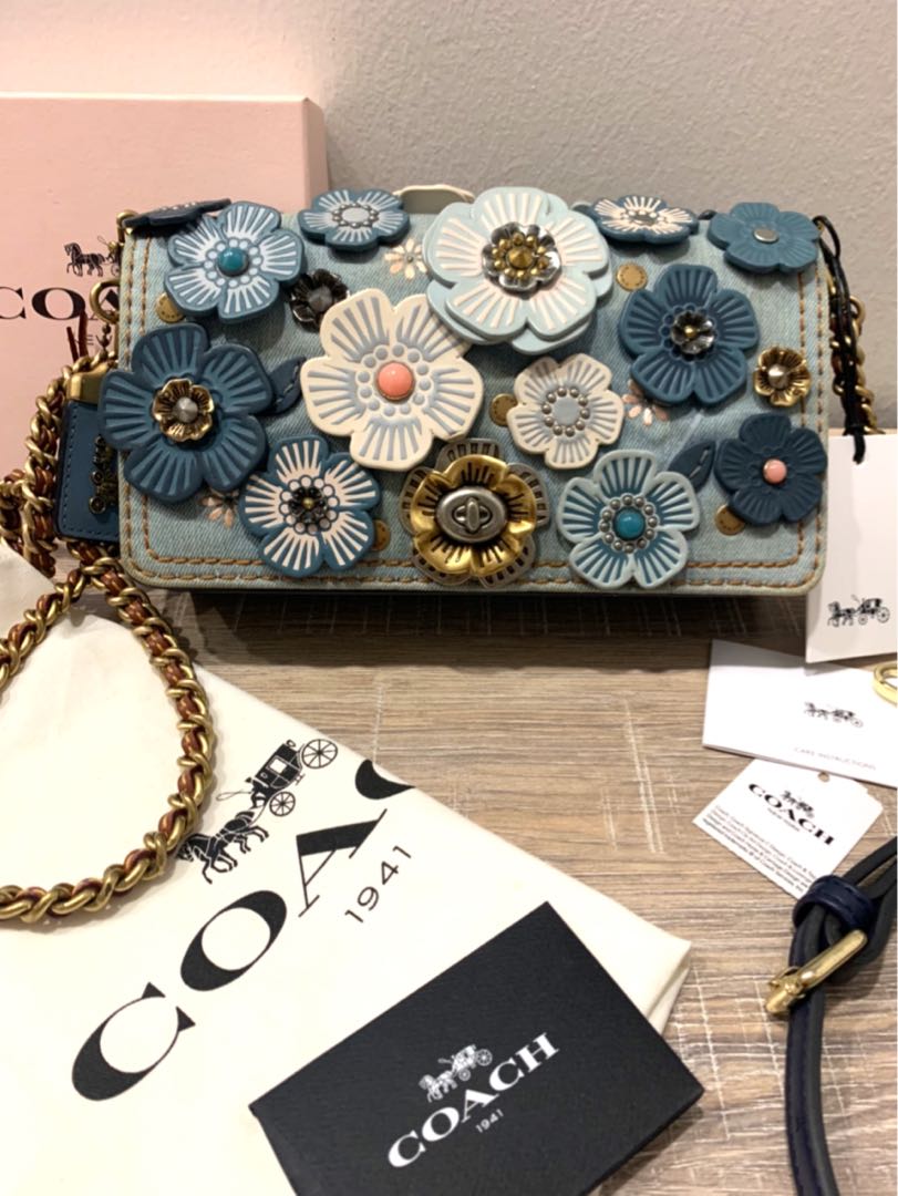 Coach dinky with tea rose deals