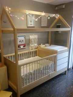 Cottage crib with changing station