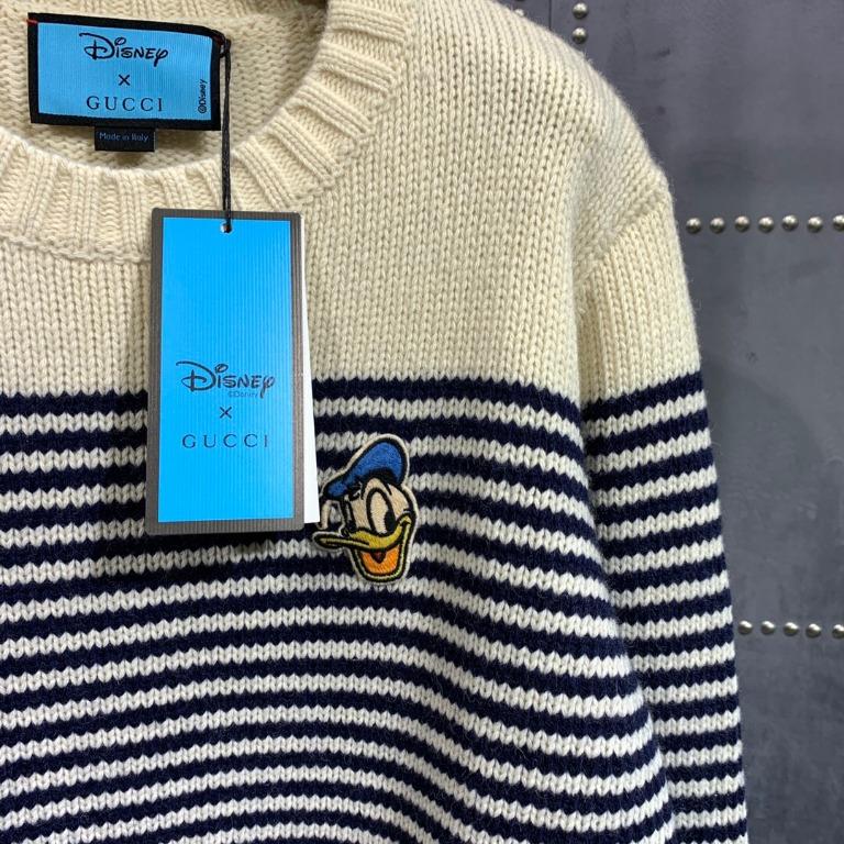 Disney X Gucci Donald Duck Striped wool Sweater Unisex