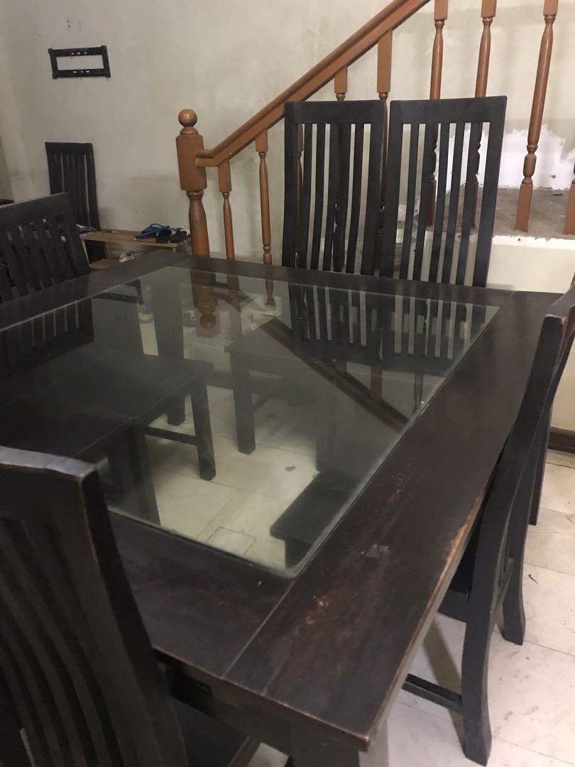 Square Dining Set 8 Seater, Furniture & Home Living, Furniture, Chairs