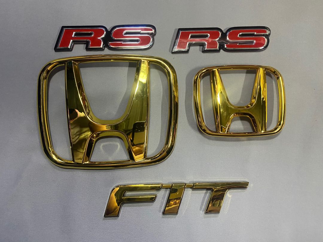 emblem gold honda jazz gk gk5 prefl fl, Auto Accessories on Carousell