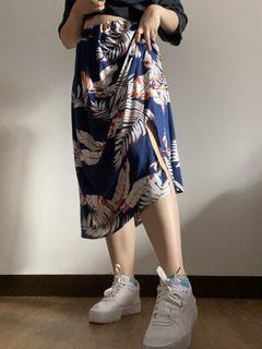 Floral midi maxi skirt