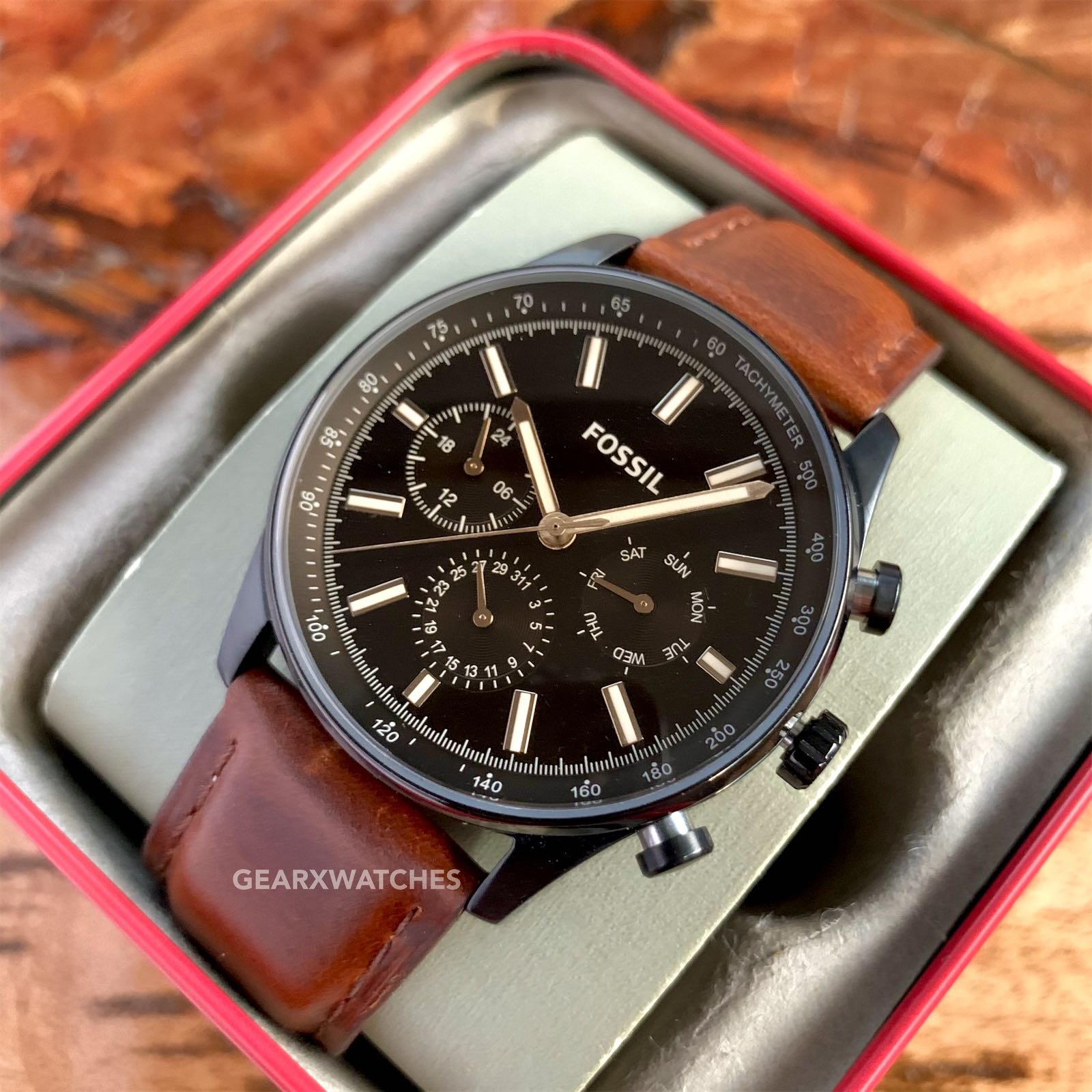 Sullivan multifunction hotsell navy leather watch