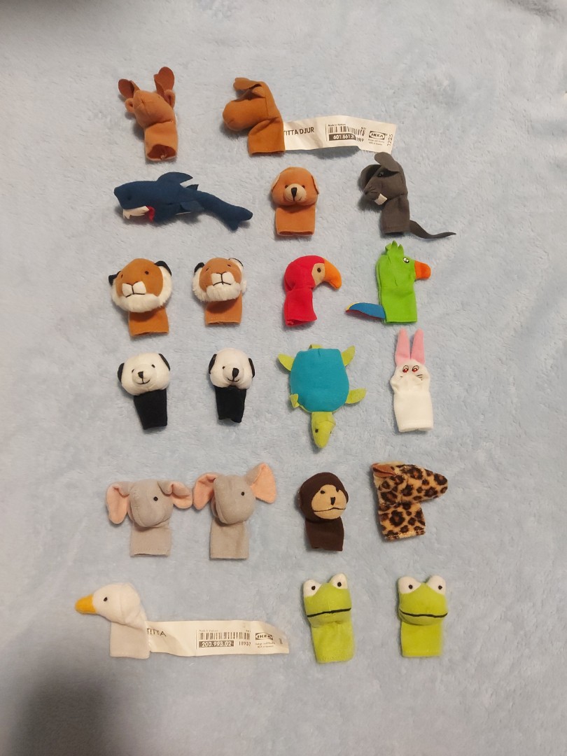 Full sets Finger Puppets IKEA TITTA DJUR, Babies & Kids, Baby Nursery