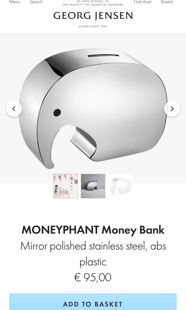 Jensen elephants money box with blackberry 10 logo, Hobbies