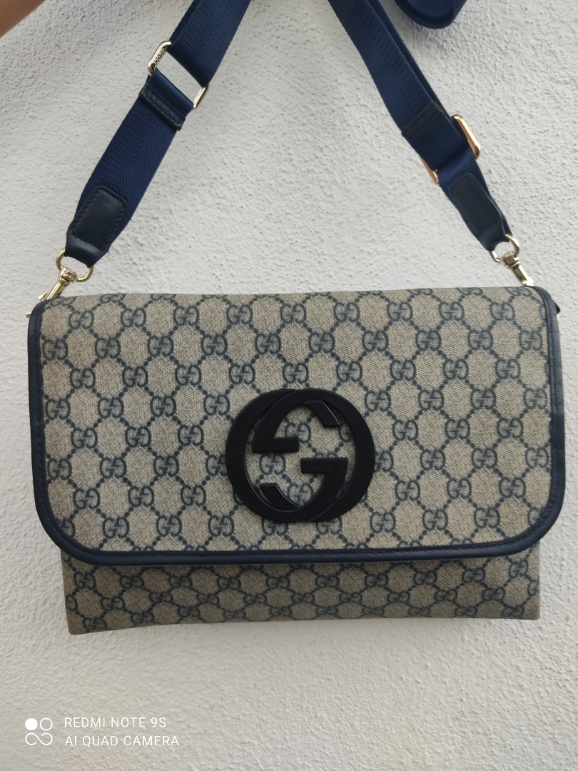 Gucci man top bag blue