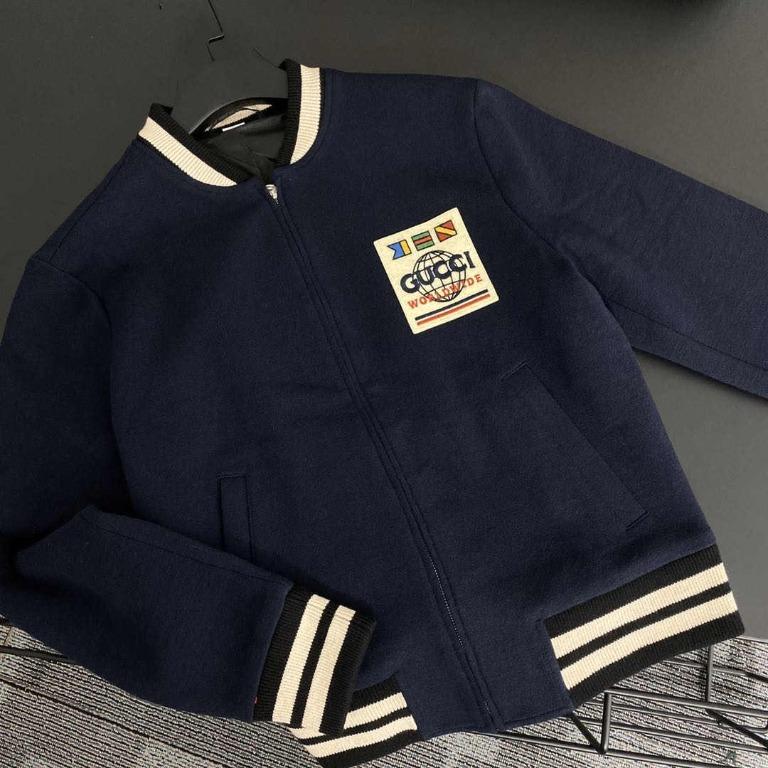 Gucci Worldwide Varsity Jacket Mens Womens Men s Fashion Coats