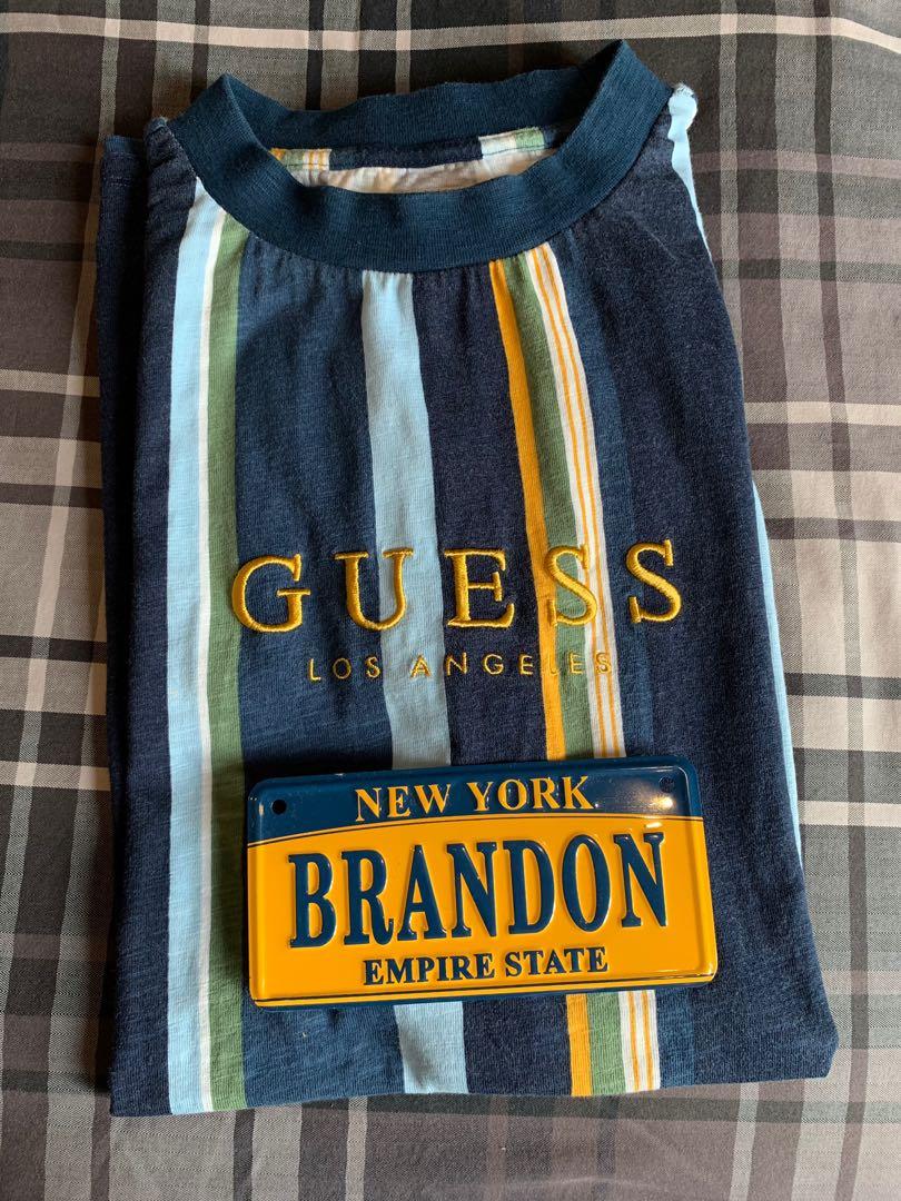 Guess go sayer striped tee best sale