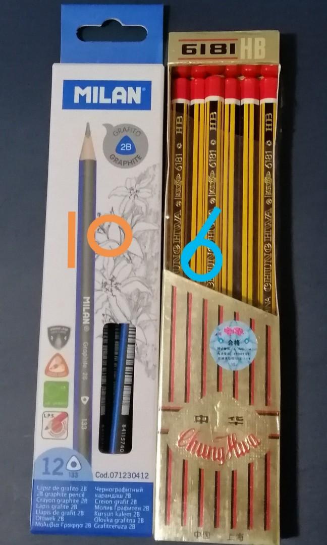 Hb 中華牌6角鉛筆 2b Milan 3角鉛筆 興趣及遊戲 手作 自家設計 其他 Carousell