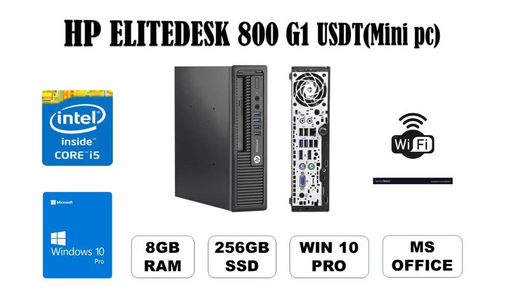 Hp Elitedesk 800 G1 Usdt Mini Pc Intel I5 4th Gen 8gb Ram 256gb Ssd Windows 10 Pro Ms Office Refurbished Electronics Computers Desktops On Carousell