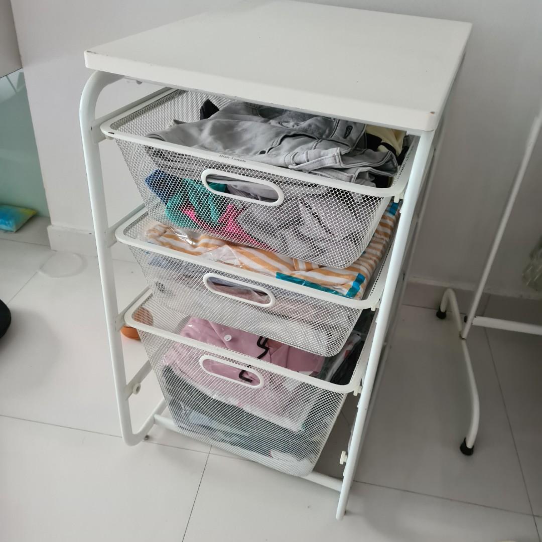 Ikea algot mesh drawers, Furniture, Shelves & Drawers on Carousell