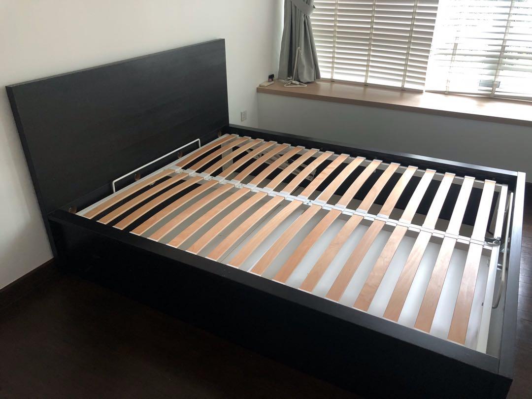 malm ottoman bed mattress