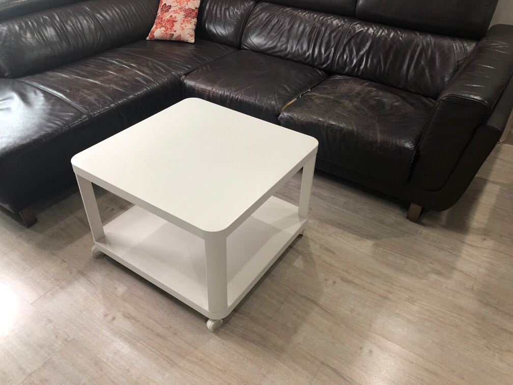 IKEA TINGBY 64x64CM COFFEE TABLE WITH CASTOR WHEELS, Furniture & Home Living, Furniture, Tables