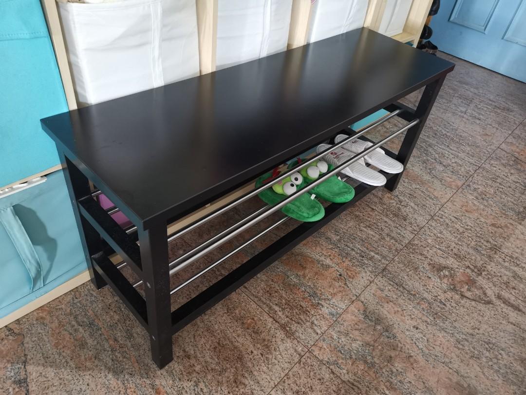 Ikea Tjusig shoe rack bench, Furniture & Home Living, Furniture
