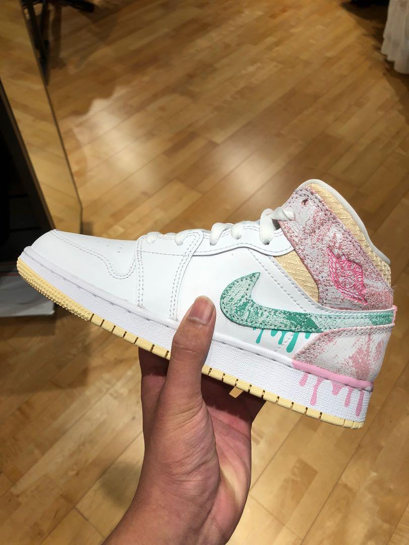 air jordan mid paint drip