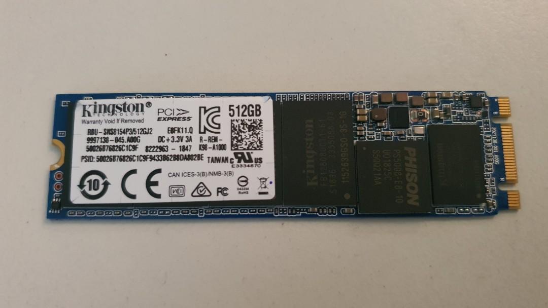 Kingston 512gb SSD PCIE NVME M2 Solid Drive, & Tech, Parts & Accessories, Hard & Thumbdrives on