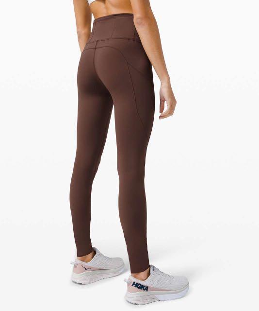 lululemon fast and free brown earth