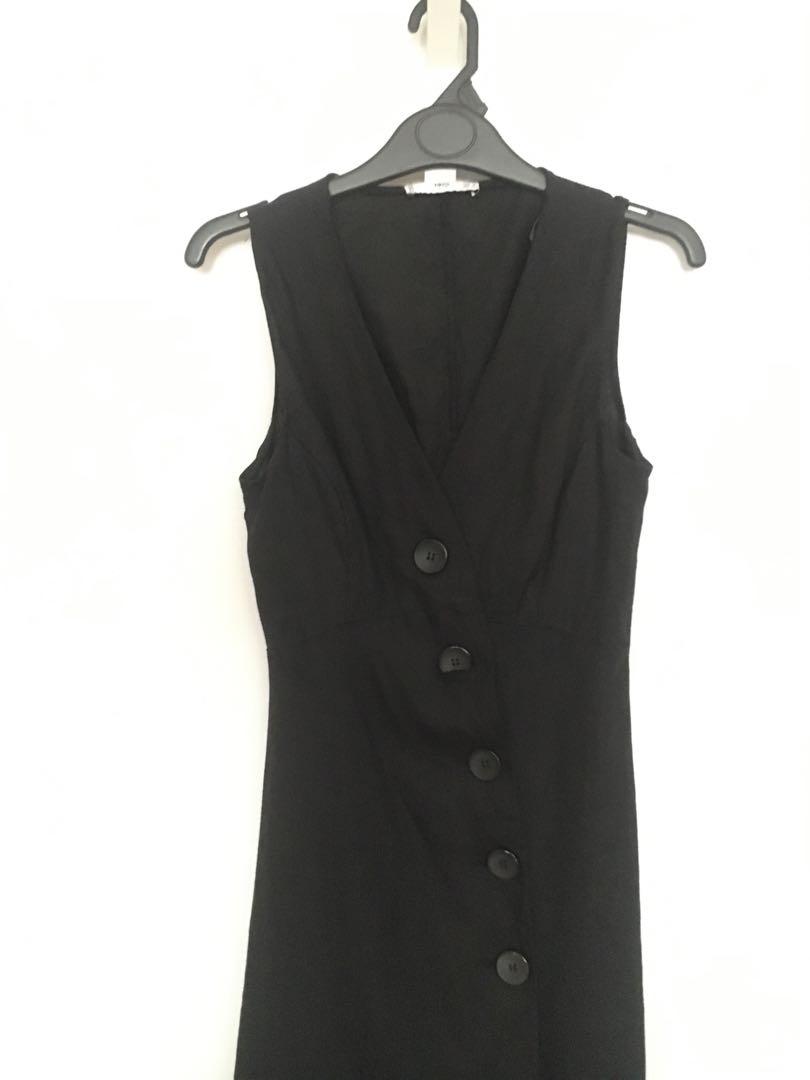 Mango black deals linen dress